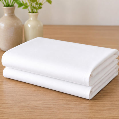 Mattress-Homes Flat Sheets Only Queen Size 100% Cotton Top Sheet 1PC Cool & Breathable Luxury Hotel Quality Flat Sheet Only, Bed Sheets White Solid