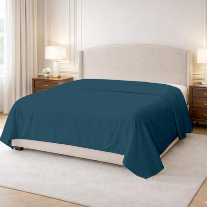 Kotton Culture 100% Egyptian Cotton 1 Pc Flat Sheet - 600 Thread Count, Soft and Crisp, Breathable, Top Sheet Only, Ultra Premium Sateen Weave Queen Bed Sheets, Cotton Flat Sheet (Chocolate)