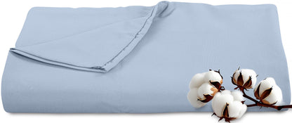 Royale Linens 300 Thread Count 100% Cotton Queen Flat Sheet Only - Super Soft Flat Sheets Only - Top Sheet Sold Separately - Breathable, Cool & Crisp White Flat Sheet (Queen, White)
