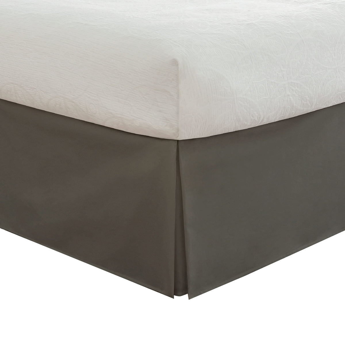Today’s Home Classic Tailored Bed Skirt Dust Ruffle, Microfiber, 14" Drop Length, King, Black
