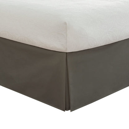 Today’s Home Classic Tailored Bed Skirt Dust Ruffle, Microfiber, 14" Drop Length, King, Black