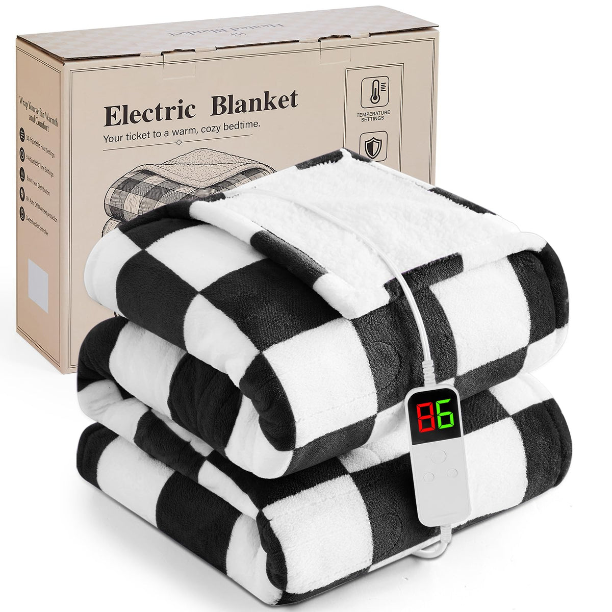 Pink Heated Blanket Electric Throw 50"X60", Heating Blanket Throw