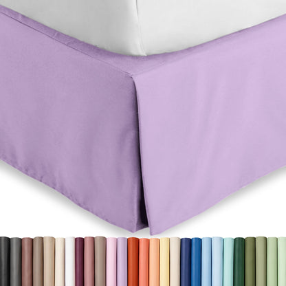 Bare Home Bed Skirt 15-Inch Drop 1800 Ultra-Soft (Queen, Antique White)