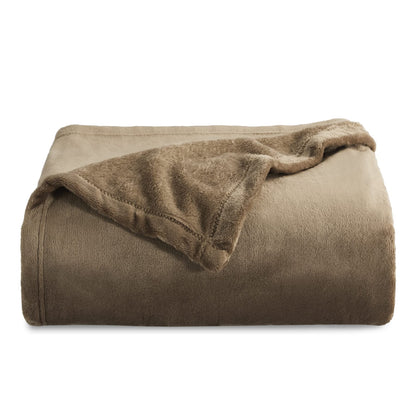Bedsure GentleSoft Fleece Blankets Queen Size Cream - Birthday Gifts for Women Bed Blanket Soft Lightweight Plush Fuzzy Cozy Luxury Microfiber, Home Room Decor Gifts, 90x90 inches