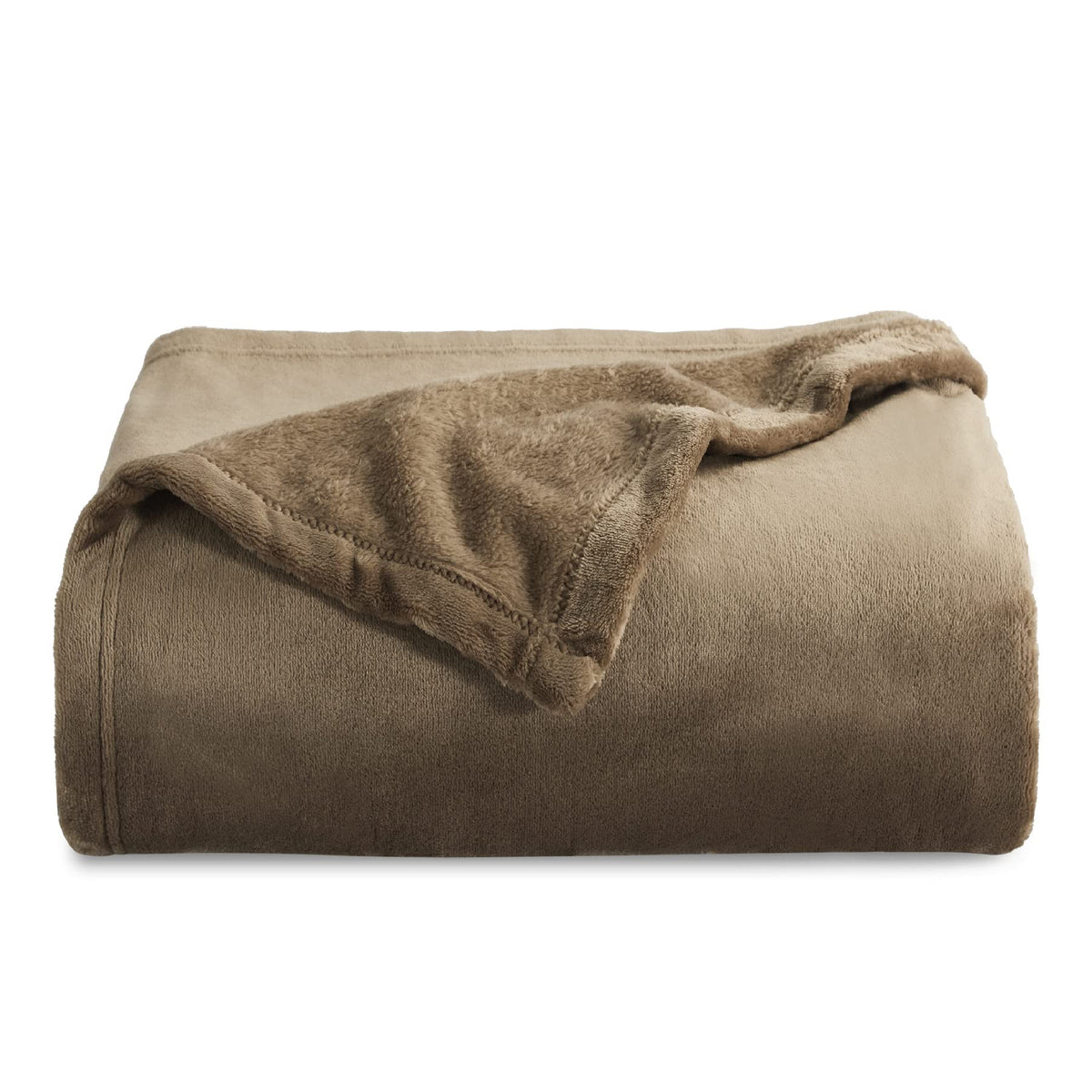 Bedsure GentleSoft Fleece Bed Blankets Queen Size Grey - Soft Cozy Warm Fall Throw Blanket Halloween Decorations Lightweight Anti-Static, Room Home Decor Gifts for Husband and Men, 90x90 inches