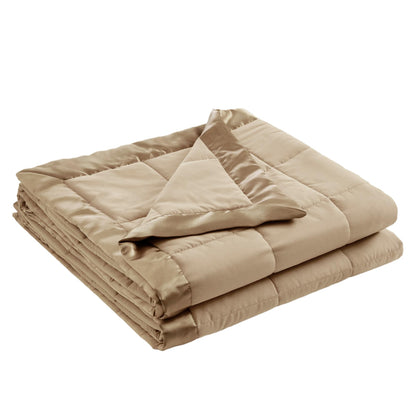 Madison Park Down Alternative Queen Blanket for Bed, Satin Trim, Grey