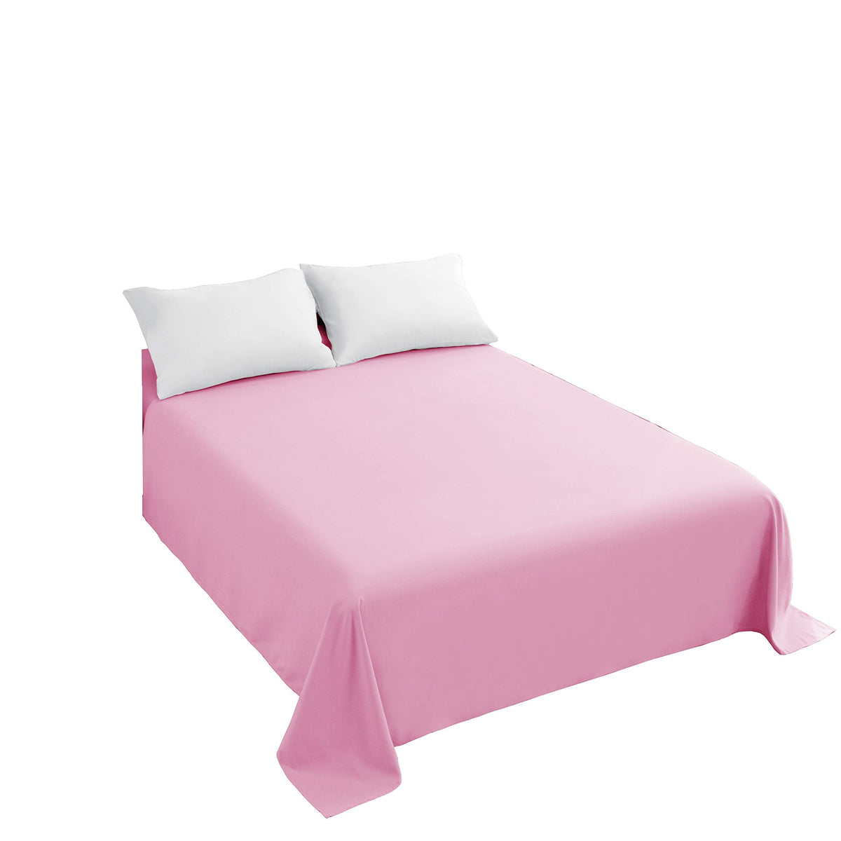 Sfoothome Queen Flat Sheet Black Top Sheet, Premium Hotel 1-Piece, Luxury and Soft 1500 Thread Count Quality Bedding Flat Sheet, Wrinkle-Free, Stain-Resistant