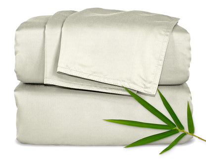 King Sheets by Pure Bamboo, Genuine 100% Organic Viscose Derived from Bamboo Bed Sheet Set, Soft & Cooling, Double Stitching, 2 Year Quality Promise (King, White)