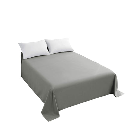 Sfoothome Queen Flat Sheet Black Top Sheet, Premium Hotel 1-Piece, Luxury and Soft 1500 Thread Count Quality Bedding Flat Sheet, Wrinkle-Free, Stain-Resistant