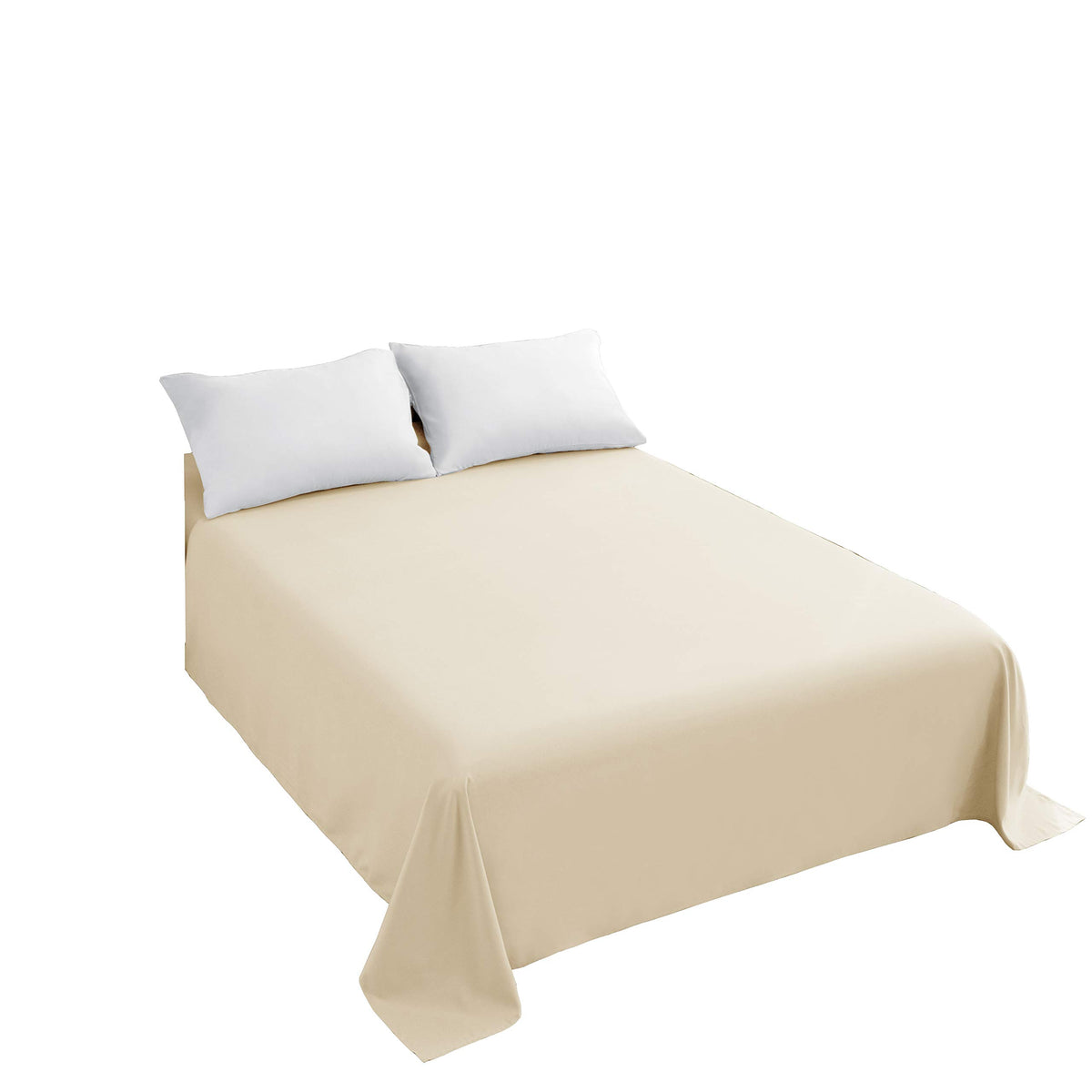 Sfoothome Queen Flat Sheet Black Top Sheet, Premium Hotel 1-Piece, Luxury and Soft 1500 Thread Count Quality Bedding Flat Sheet, Wrinkle-Free, Stain-Resistant