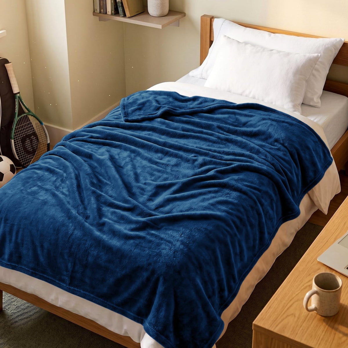 Utopia Bedding Ultra Soft Fleece Bed Blanket Twin Size Grey (60x80 Inches)