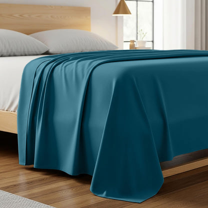 Mellanni King Size Flat Sheet - Iconic Collection Bedding