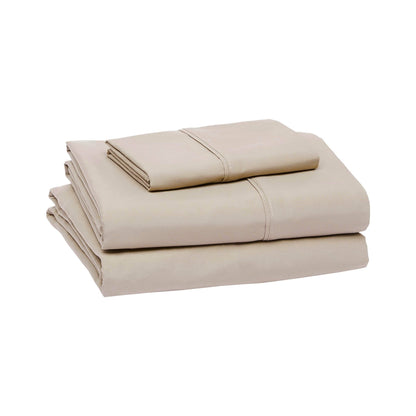 Amazon Basics Lightweight Breathable Wrinkle-Free Brushed Microfiber 3-Piece Bed Sheet Set with 14-Inch Deep Pockets, Twin, Bright White, Solid