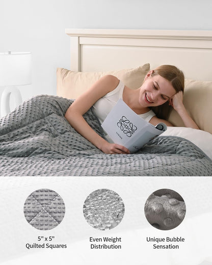 Mr. Sandman Cooling Weighted Blanket for Adults, Queen Size 15 lbs, 60″x80″