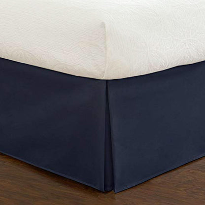 Fresh Ideas Bedding Tailored Bedskirt, Classic 14” Drop Length, Pleated Styling, Queen, Ivory