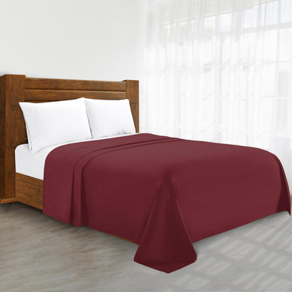 Luxury Flat Sheet on Amazon Elegant Comfort Wrinkle-Free 1500 Premier Hotel Quality 1-Piece Flat Sheet, Queen Size, White