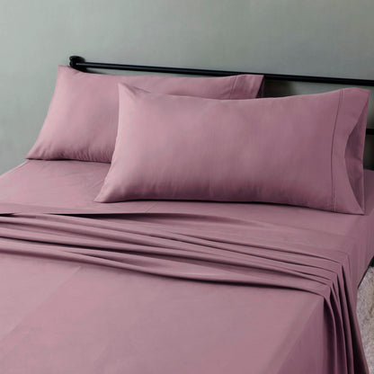 Amazon Basics Lightweight Breathable Wrinkle-Free Brushed Microfiber 3-Piece Bed Sheet Set with 14-Inch Deep Pockets, Twin, Bright White, Solid