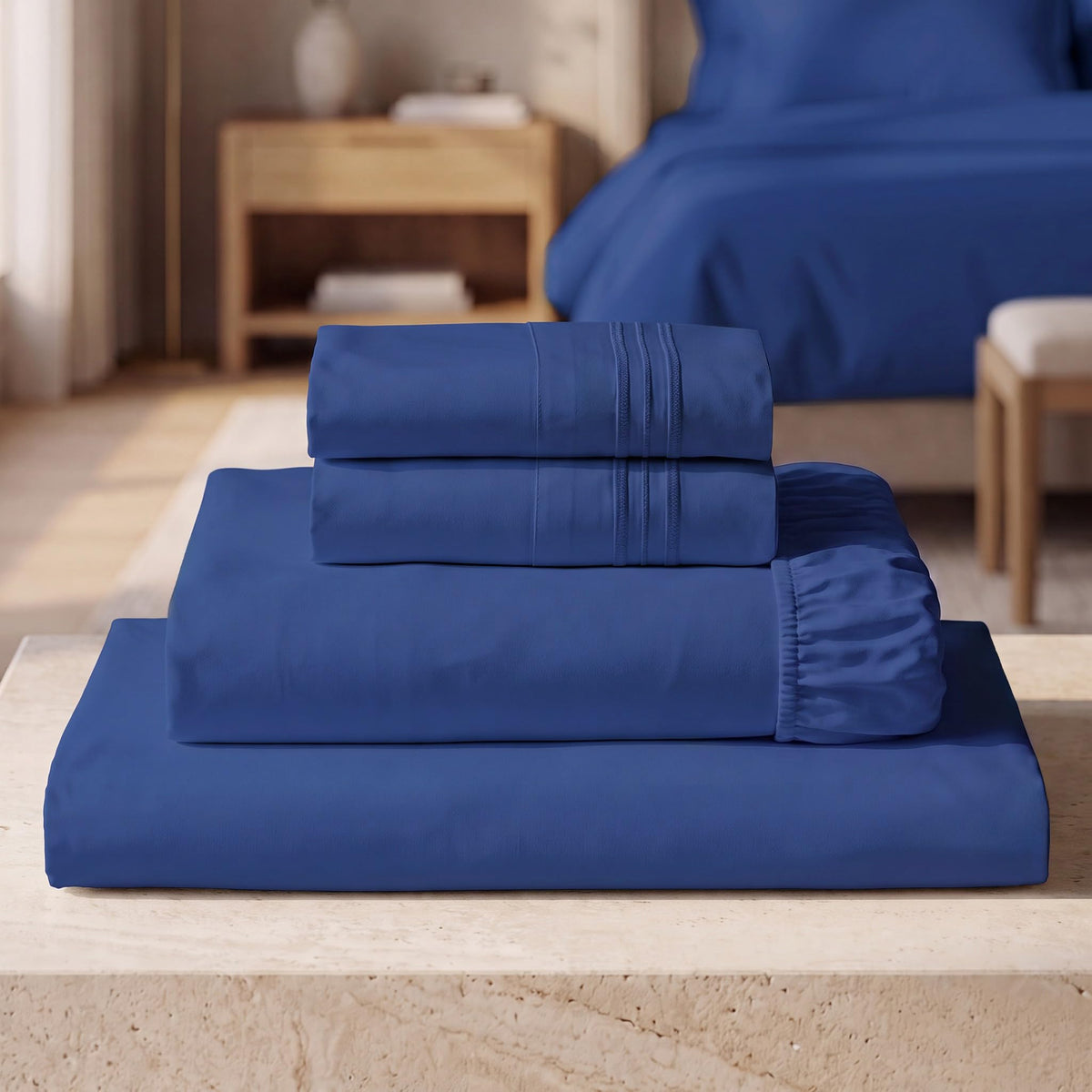 Mellanni Iconic 4-Piece, Ultra Soft Sheet Set (Queen, White)