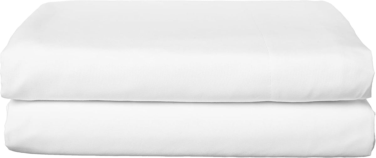 Elegant Comfort Premium Hotel Quality 1-Piece Flat Sheet, Luxury & Softest 1500 Thread Count Egyptian Quality Bedding Flat Sheet, Wrinkle, Stain and Fade Resistant, Queen, White