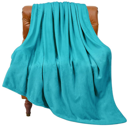 BEDELITE Fleece Blanket Soft Plush Throw for Couch Black 50"x60"