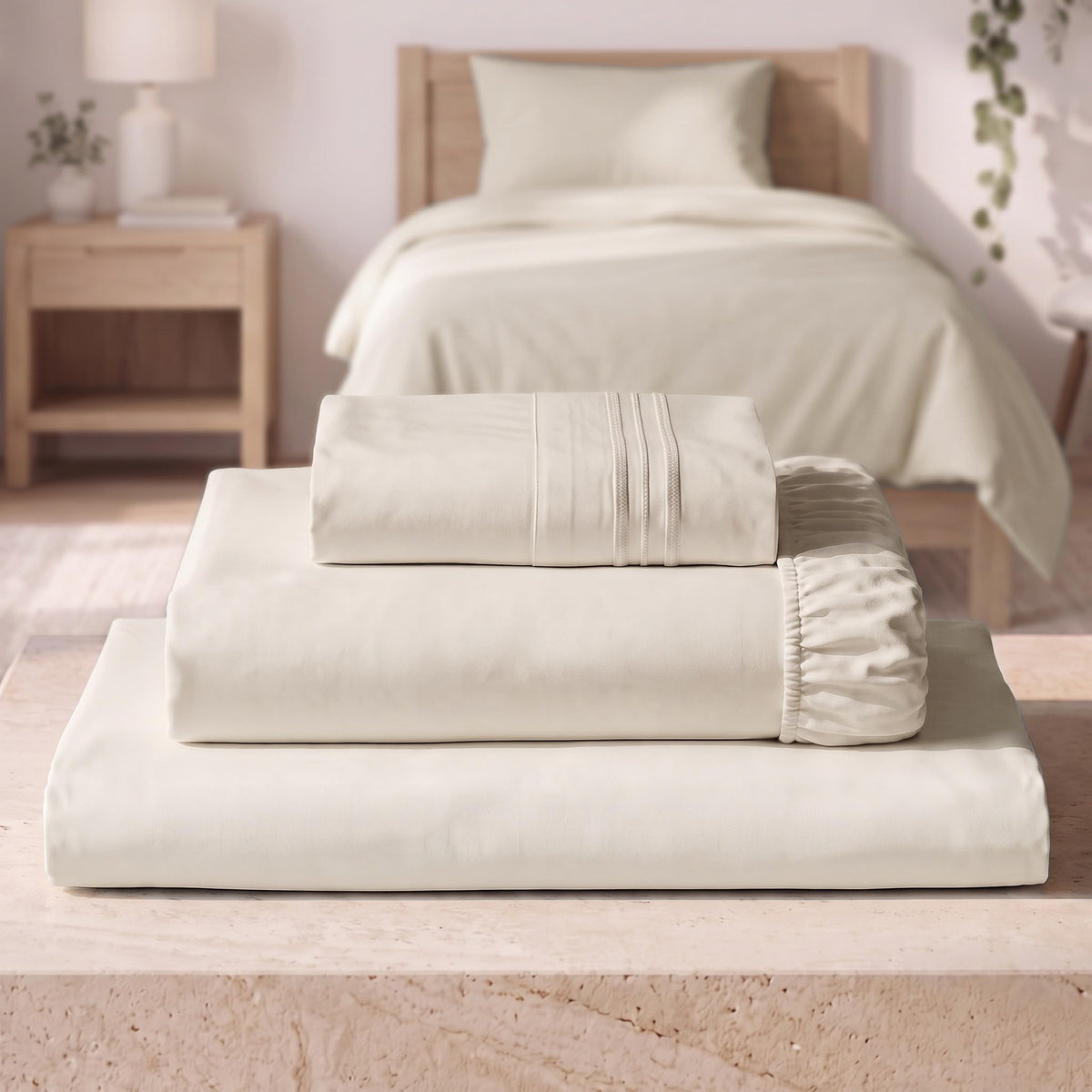 Mellanni Iconic 4-Piece, Ultra Soft Sheet Set (Queen, White)