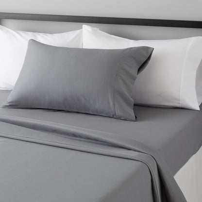 Amazon Basics Lightweight Breathable Wrinkle-Free Brushed Microfiber 3-Piece Bed Sheet Set with 14-Inch Deep Pockets, Twin, Bright White, Solid