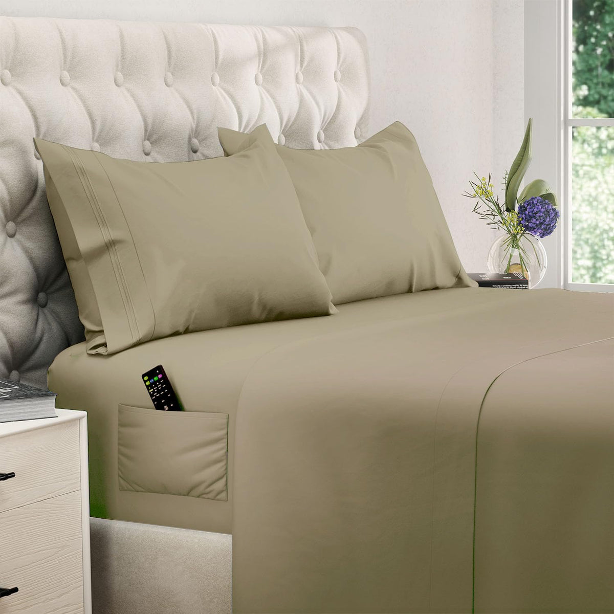 DREAMCARE King Size Sheets Set - King - Extra Deep - Gray
