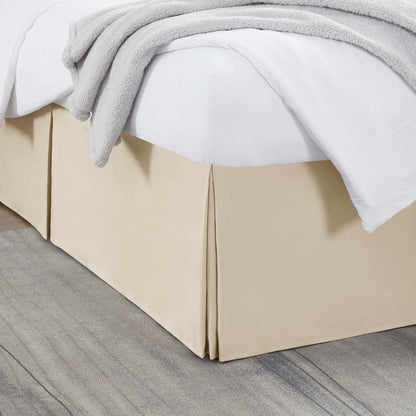 Nestl Linen Bed Skirt Queen Size - Queen Bed Skirt 14 Inch Drop - Brushed Microfiber Bed Skirts - Hotel Quality Pleated Bed Skirt - Shrinkage & Fade Resistant