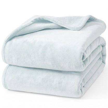Hansleep Twin Grey Fleece Blanket, Soft Flannel Bed Blanket