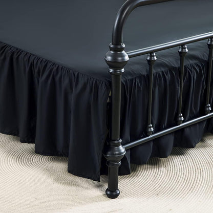 Bed Skirt Queen Size Ruffled Bed Skirt with Split Corners
