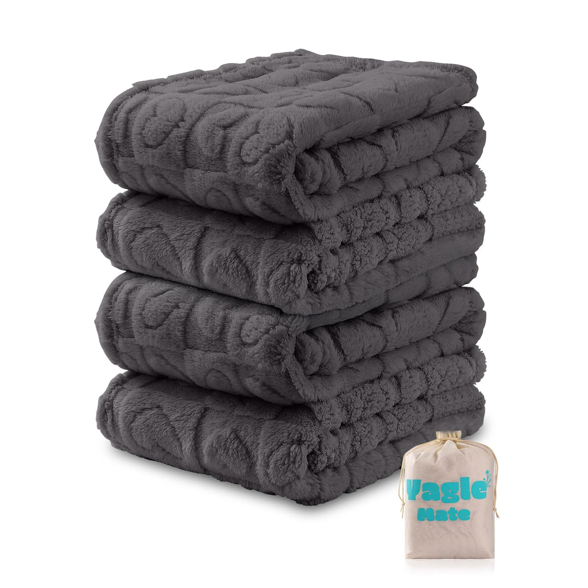 4 Pcs Baby Blankets, Fluffy Small Crib Baby Blankets for Boys, Fleece Checkered Blanket, Toddler Receiving Blankets 30×40