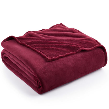 Hansleep Twin Grey Fleece Blanket, Soft Flannel Bed Blanket