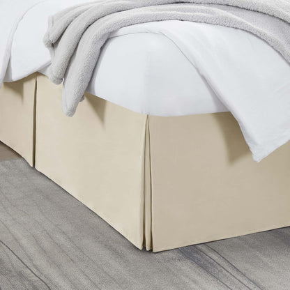 Nestl Linen Bed Skirt Queen Size - Queen Bed Skirt 14 Inch Drop - Brushed Microfiber Bed Skirts - Hotel Quality Pleated Bed Skirt - Shrinkage & Fade Resistant