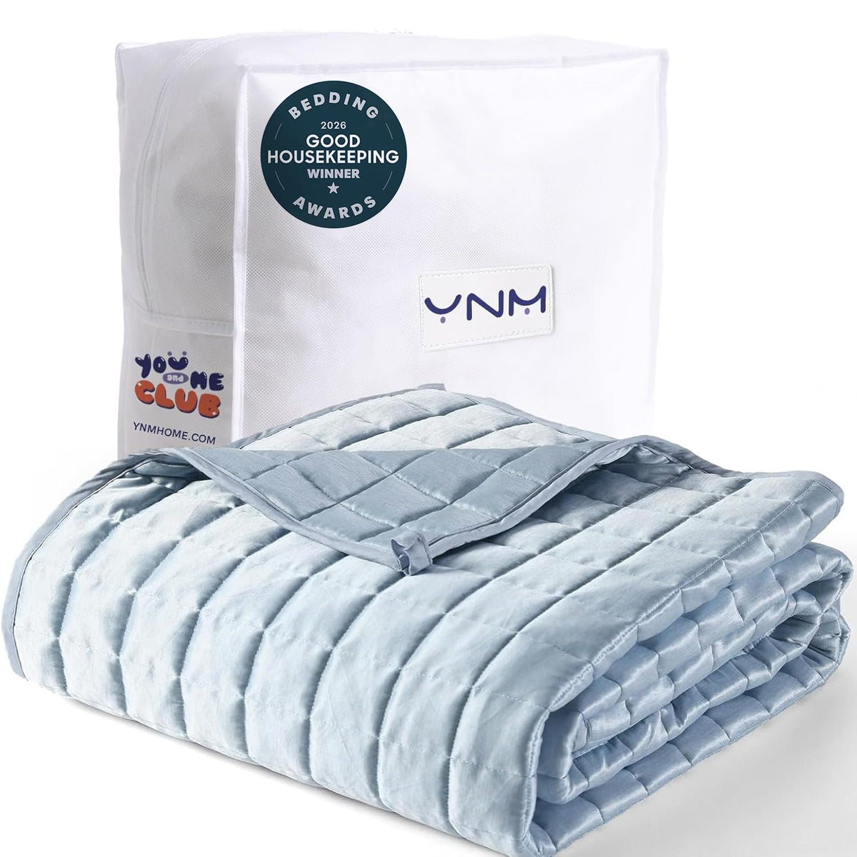 YnM 15lbs Weighted Blanket for Adults, 48x72 Inches, Dark Grey