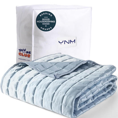 YnM 15lbs Weighted Blanket for Adults, 48x72 Inches, Dark Grey