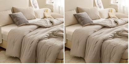 ROSGONIA Queen Comforter Set Olive Green, 3pcs Bedding Sets Queen (1 Boho Olive Comforter & 2 Pillowcases), All Season Lightweight Blanket Quilt