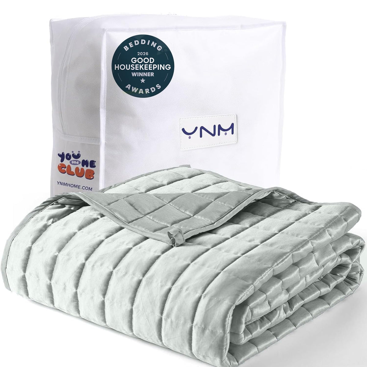 YnM 15lbs Weighted Blanket for Adults, 48x72 Inches, Dark Grey