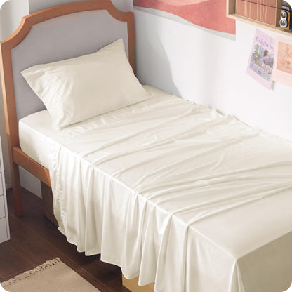 Bedsure PureWoven 100% Rayon Derived from Bamboo, Queen Sheets, 4 Pieces