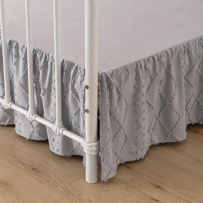 Bed Skirt King Size Ruffled Bed Skirt with Split Corners, Olive Green