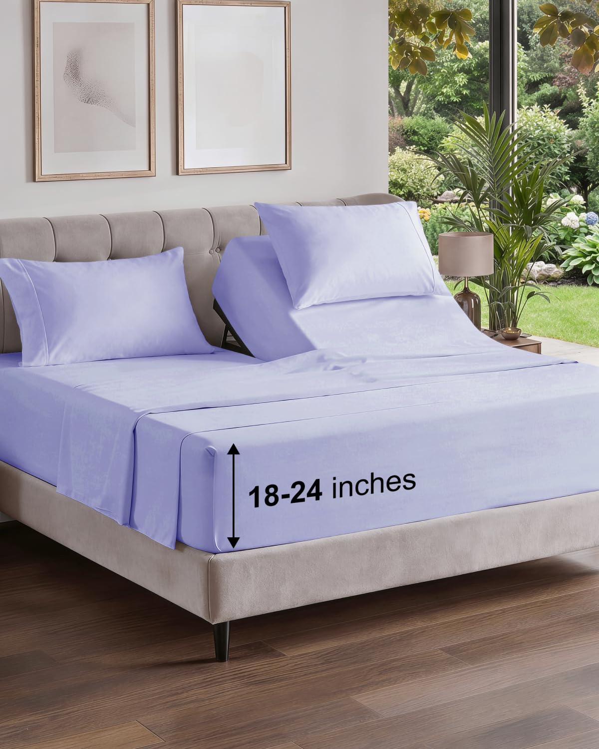 Extra Deep King Sheet Set - 4 Piece Breathable & Cooling - Antique White