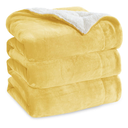 Bedsure GentleSoft Sherpa Fleece Queen Blankets for Bed, Non-Heated, Thick and Warm Throw for Women and Men, Soft Fuzzy Plush Comfort Queen Blanket for Winter, Grey, 90x90 Inches