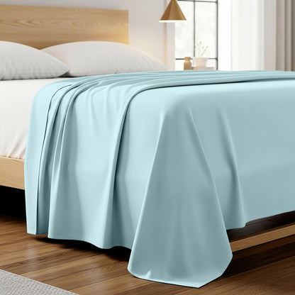Mellanni King Size Flat Sheet - Iconic Collection Bedding