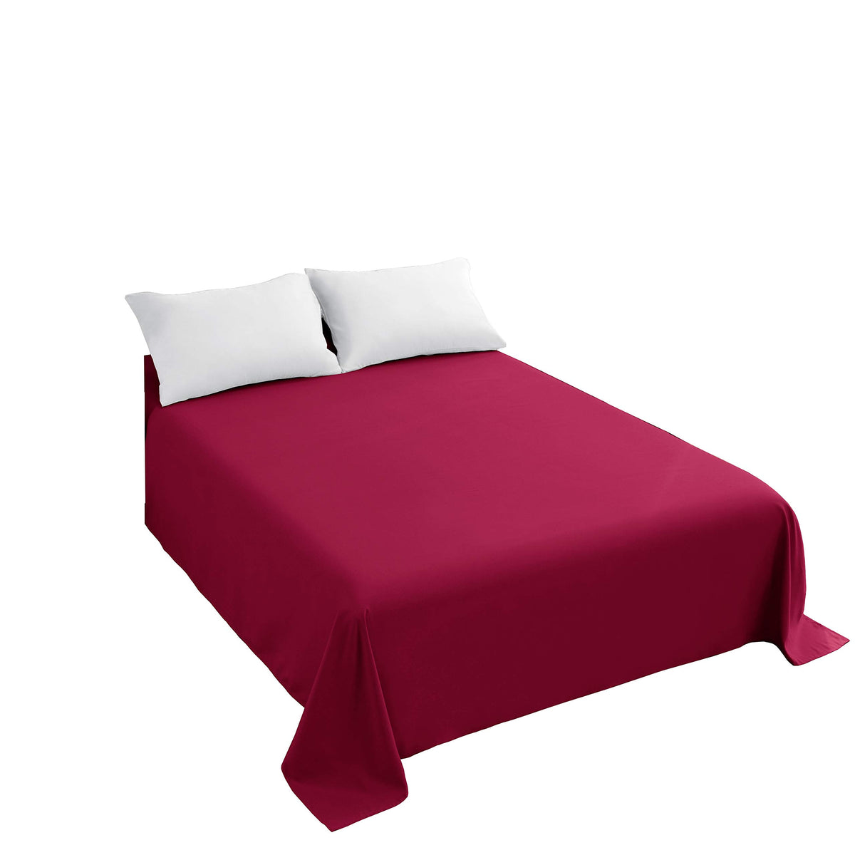 Sfoothome Queen Flat Sheet Black Top Sheet, Premium Hotel 1-Piece, Luxury and Soft 1500 Thread Count Quality Bedding Flat Sheet, Wrinkle-Free, Stain-Resistant