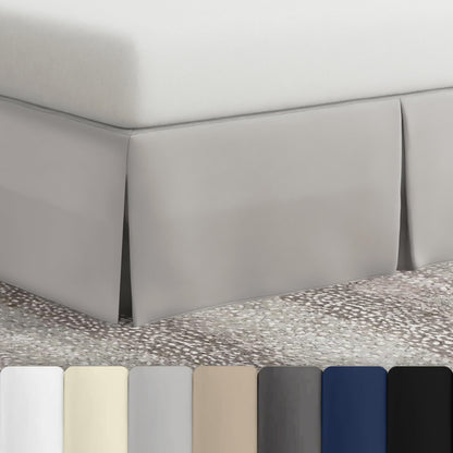 Bed Maker’s Never Lift Your Mattress Bed Skirt, Designed for Box Spring Beds, Split Corners, 14 Inch Drop Length, King, White