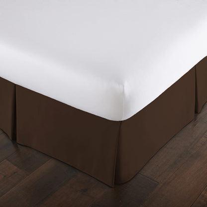 Pleated Queen Bed Skirt 14 Inch Drop Wrinkle Resistant Microfiber White
