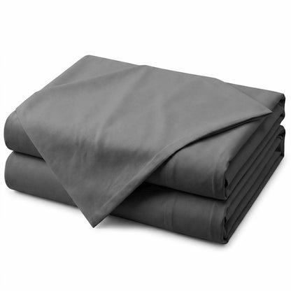 Hotel Quality Flat Sheet Only - Brushed Microfiber Top Sheet - Ultra Soft & Breathable - Wrinkle-Free - Easy Care - Flat Sheet Only (1, Gray, Twin)
