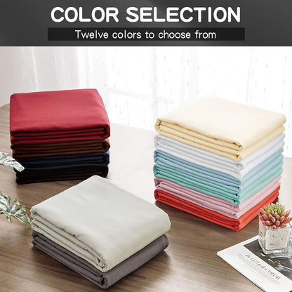 FreshCulture King Flat Sheets Only 2 Pack - Hotel Quality Flat Bed Sheets - Brushed Microfiber - Ultra Soft & Breathable - Wrinkle-Free - Easy Care - Flat Sheets Only King Size (Black)