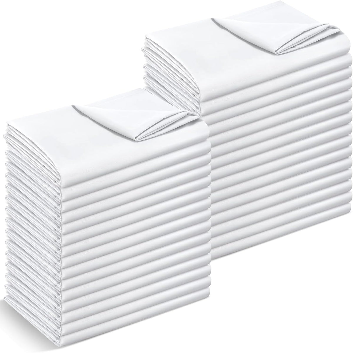 SmoothNovelty 30 Pack Twin Flat Sheets Bulk, White, Twin