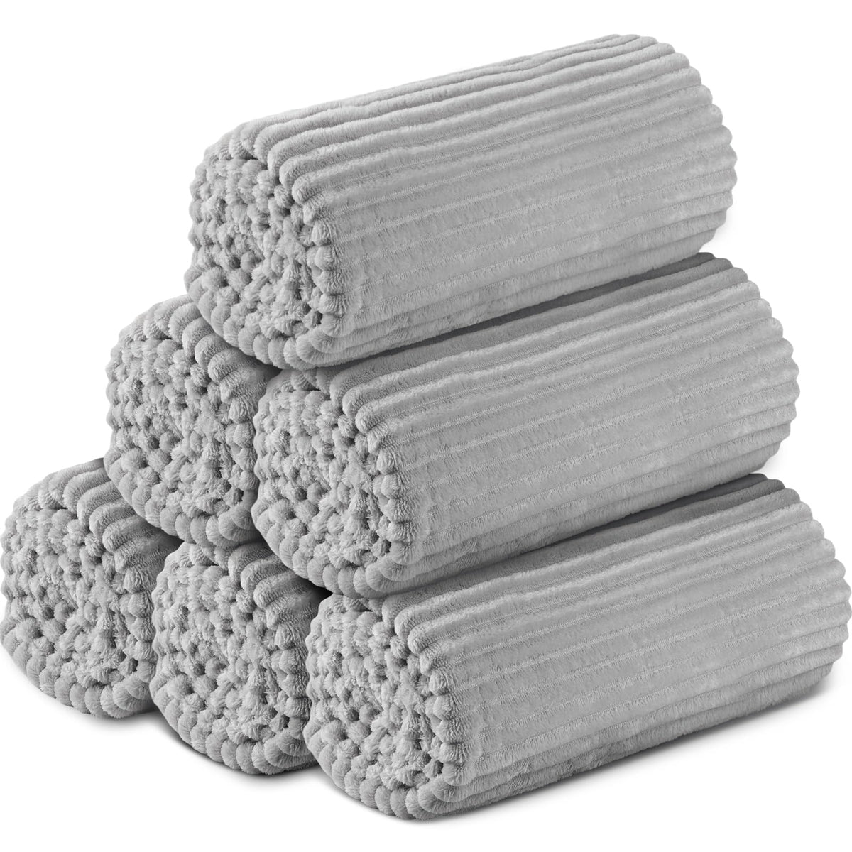 Buryeah 12 Pcs Flannel Blankets Bulk,Fall Outdoor Wedding, Multicolor
