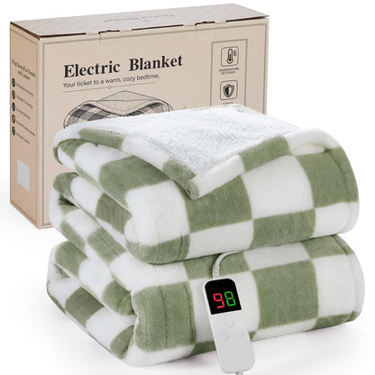 Pink Heated Blanket Electric Throw 50"X60", Heating Blanket Throw